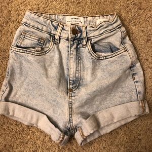 Cotton on denim high waisted shorts size 2